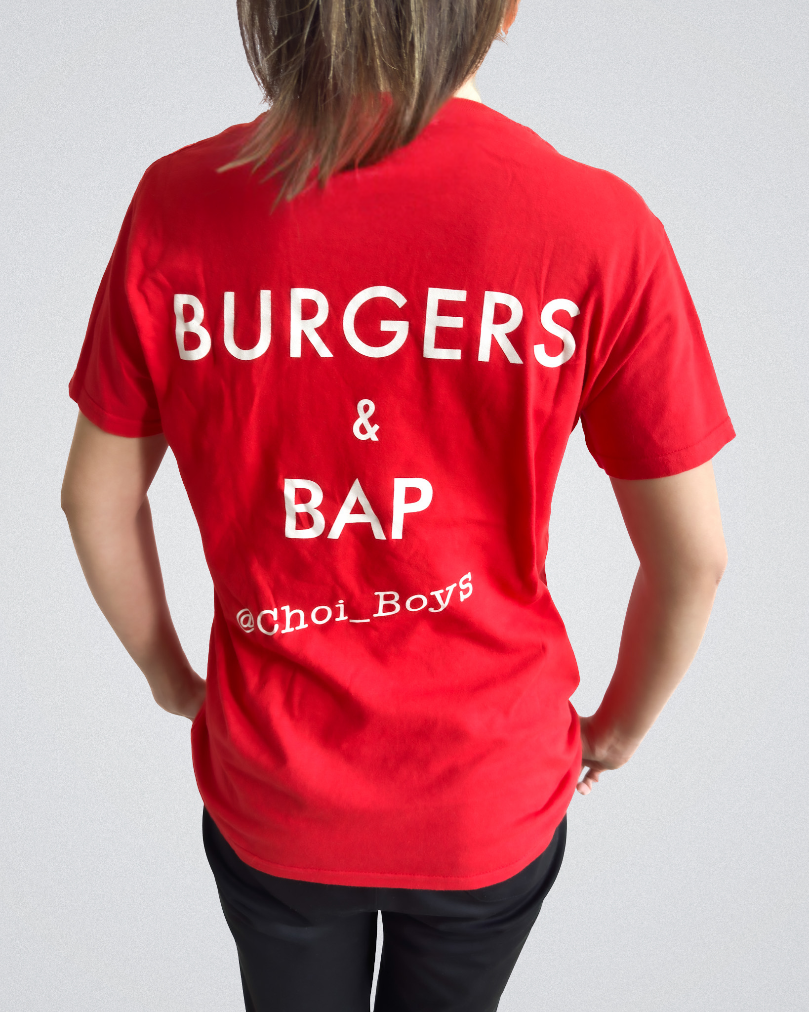 CHOI BOYS DOJANG POP-UP TEE (BURGERS & BAP) - RED