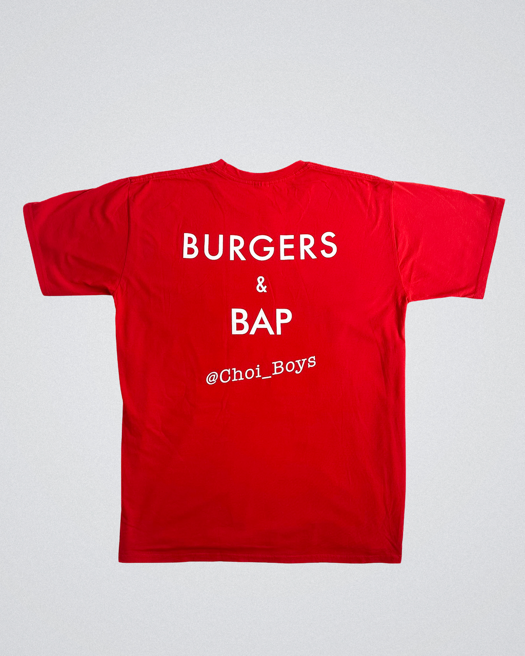 CHOI BOYS DOJANG POP-UP TEE (BURGERS & BAP) - RED