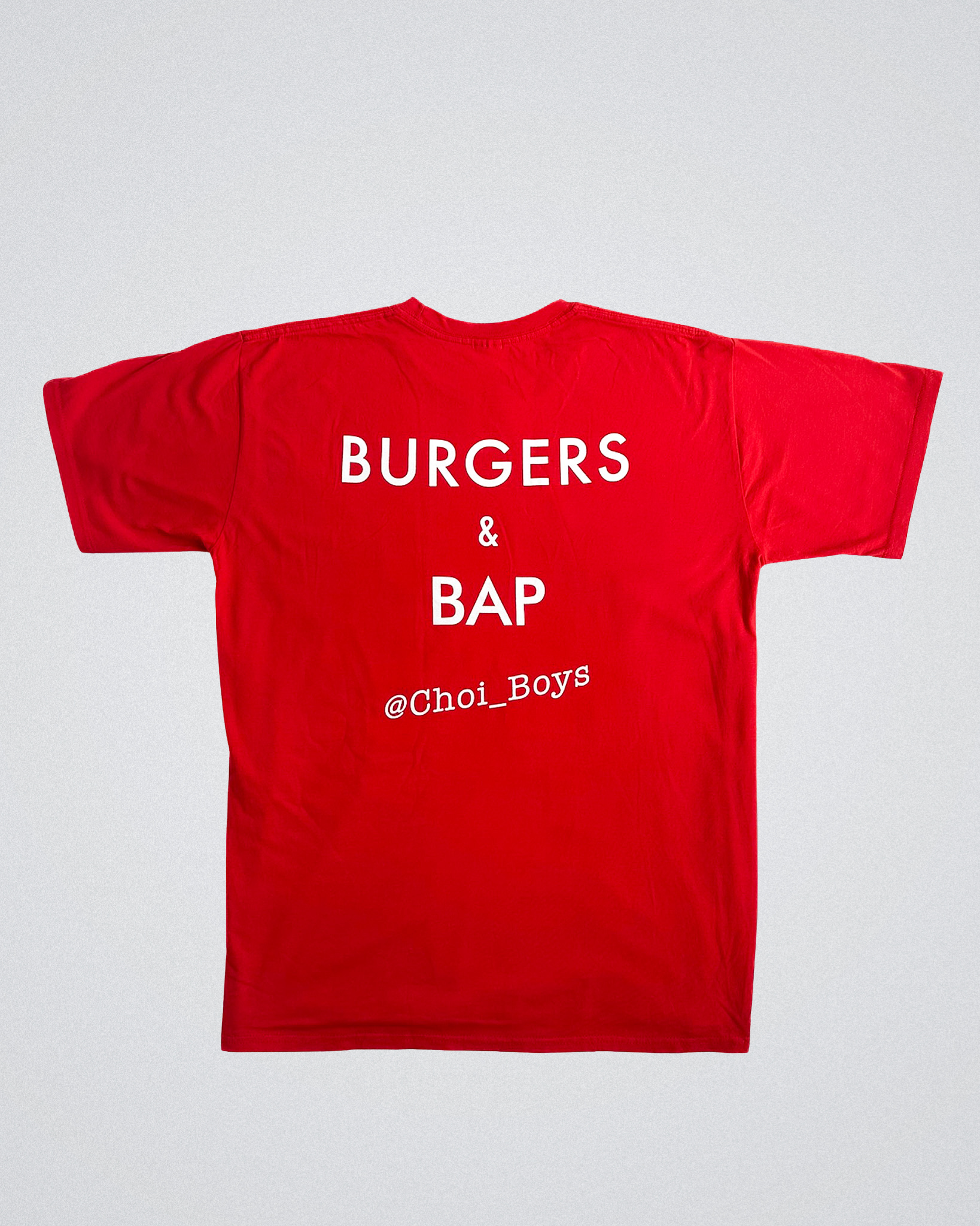 CHOI BOYS DOJANG POP-UP TEE (BURGERS & BAP) - RED